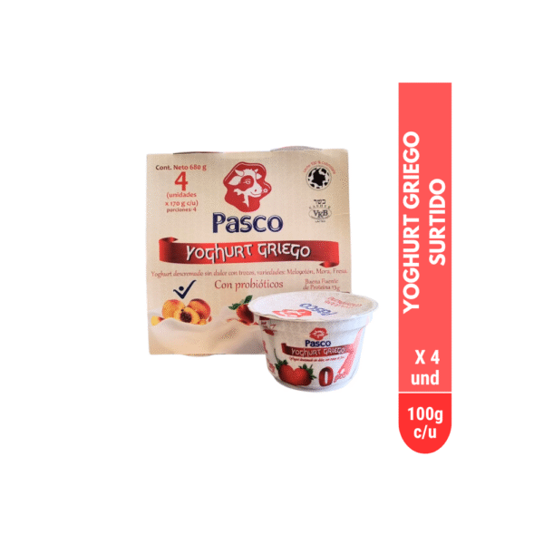 Yoghurt Griego Sabores 100g x 4 unidades