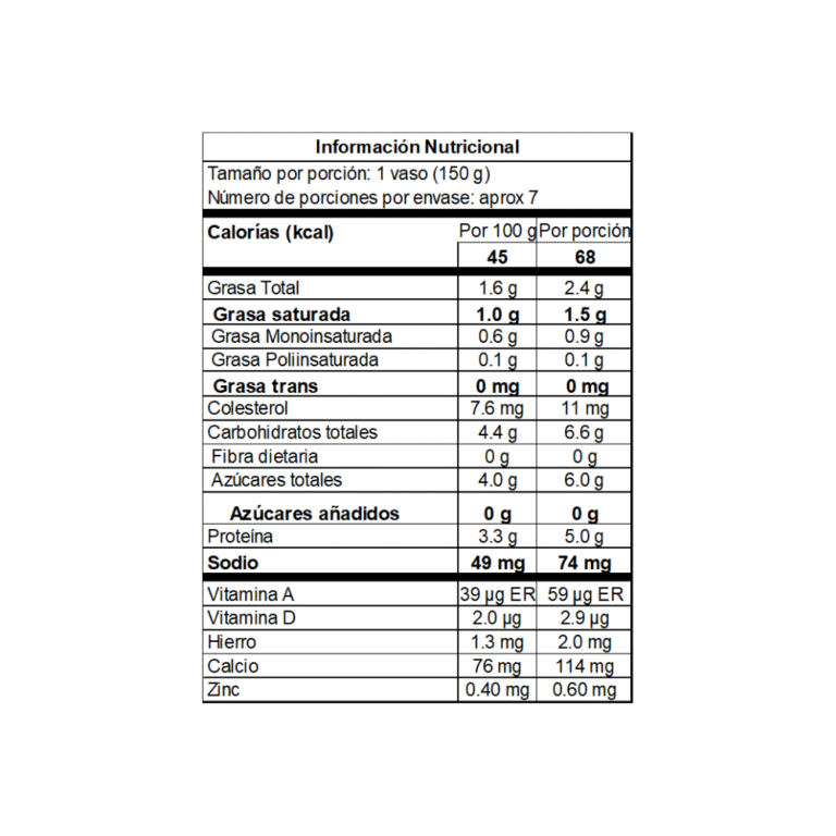 Kefir Deslactosado Natural 1000g