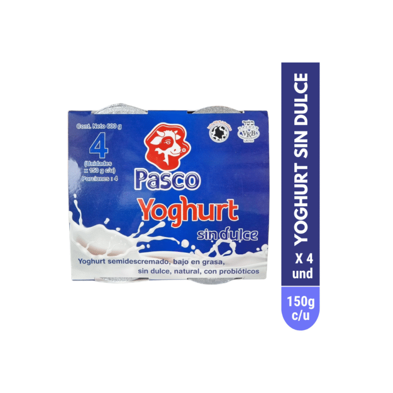 Yoghurt Líquido Sin Dulce 150g x 4 unidades