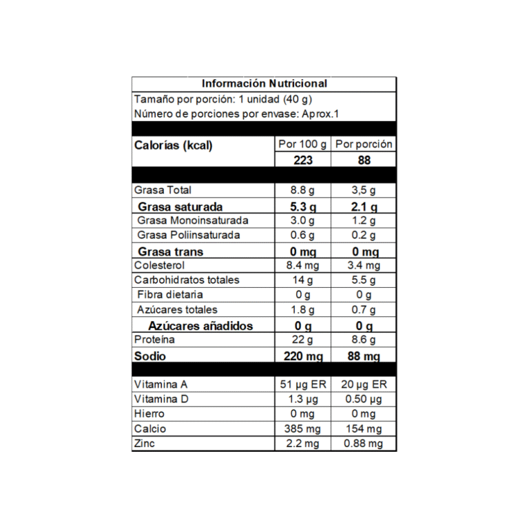 Queso Light Multiempaque 40g x 6 unidades
