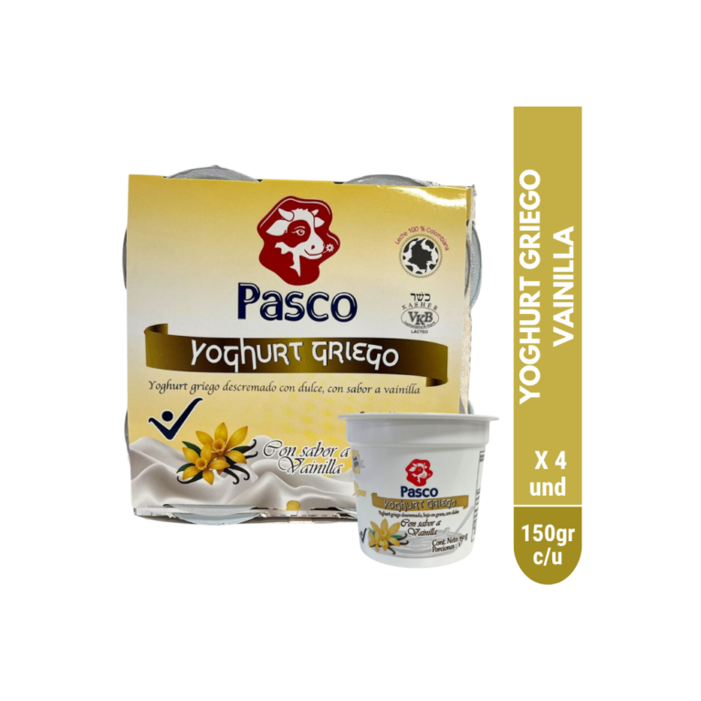Yoghurt Griego Vainilla 150g x 4 unidades