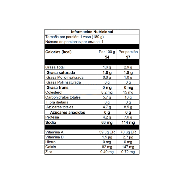 Yoghurt Postre Sin Dulce 180g